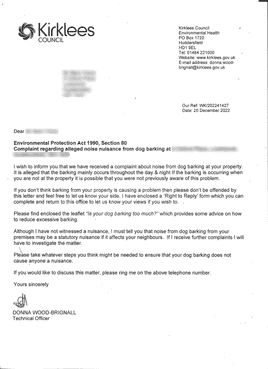 Further bogus allegations from Kirklees Council